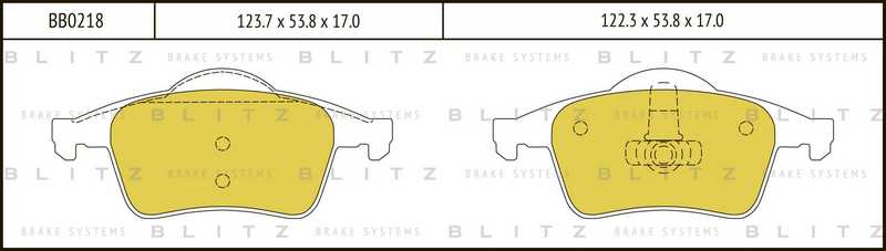 Колодки тормозные дисковые <b>BLITZ BB0218</b> - изображение Колодки тормозные дисковые <b>BLITZ BB0218</b> - изображение