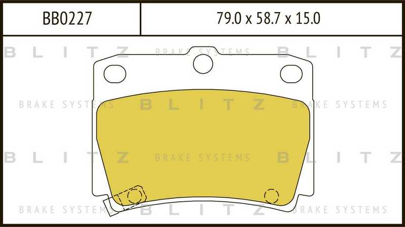 Колодки тормозные дисковые <b>BLITZ BB0227</b> - изображение