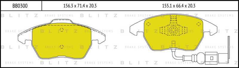 Колодки тормозные дисковые <b>BLITZ BB0300</b> - изображение