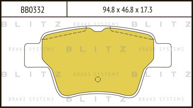 Колодки тормозные дисковые <b>BLITZ BB0332</b> - изображение