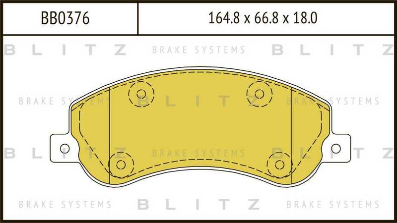 Колодки тормозные дисковые <b>BLITZ BB0376</b> - изображение Колодки тормозные дисковые <b>BLITZ BB0376</b> - изображение