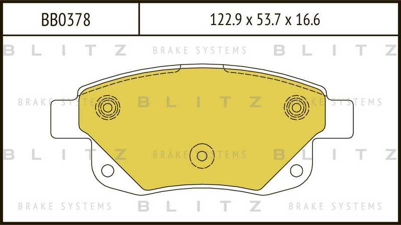 Колодки тормозные дисковые <b>BLITZ BB0378</b> - изображение Колодки тормозные дисковые <b>BLITZ BB0378</b> - изображение