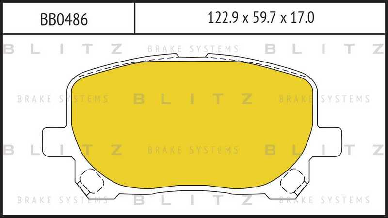 Колодки тормозные дисковые <b>BLITZ BB0486</b> - изображение