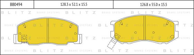 Колодки тормозные дисковые <b>BLITZ BB0494</b> - изображение