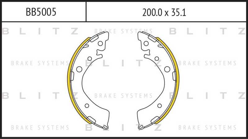Колодки тормозные барабанные <b>BLITZ BB5005</b> - изображение