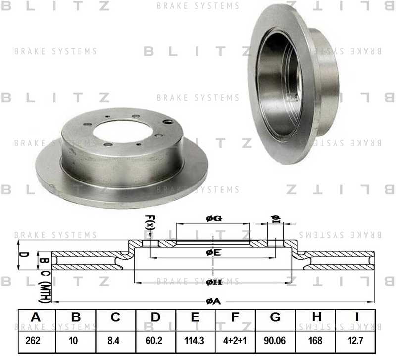Диск тормозной <b>BLITZ BS0139</b> - изображение Диск тормозной <b>BLITZ BS0139</b> - изображение