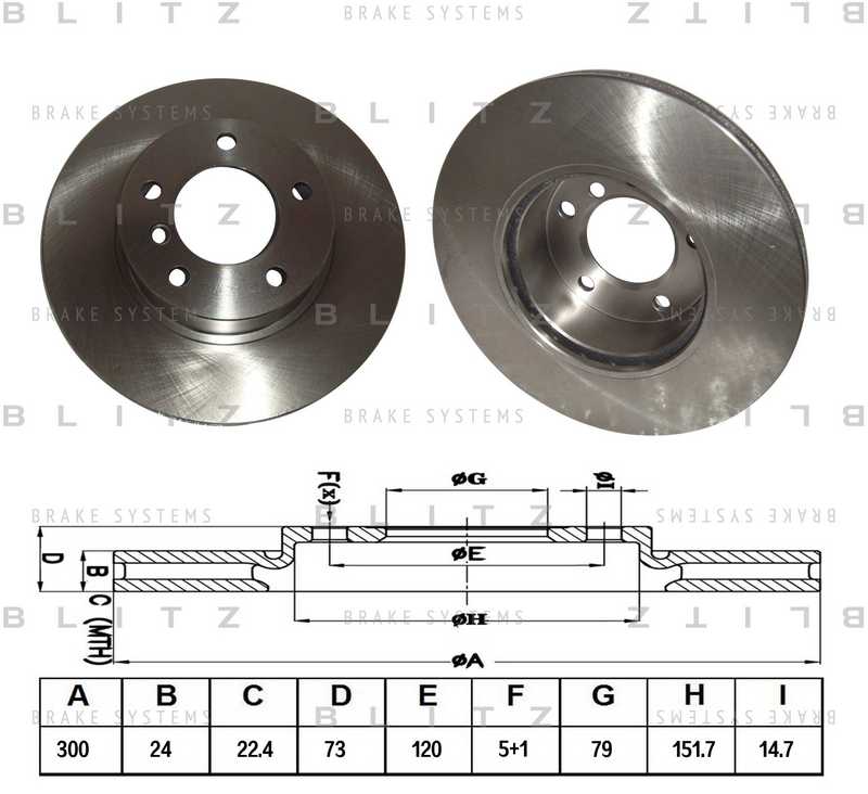 Диск тормозной <b>BLITZ BS0214</b> - изображение