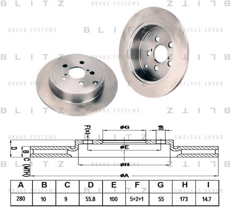 Диск тормозной <b>BLITZ BS0220</b> - изображение