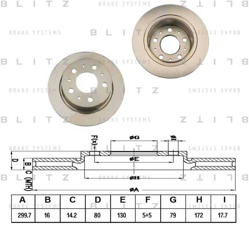 Диск тормозной <b>BLITZ BS0242</b> - изображение