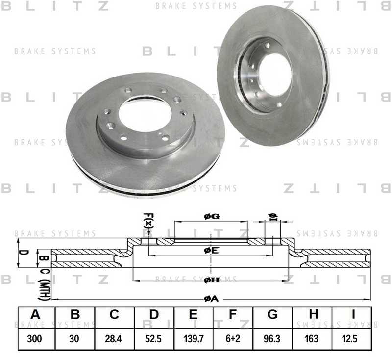 Диск тормозной <b>BLITZ BS0380</b> - изображение