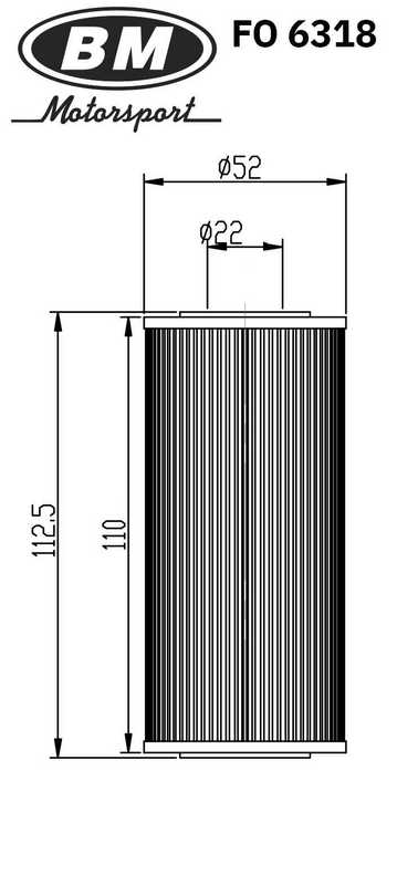 Фильтр масляный, Octavia III <b>BM-MOTORSPORT FO6318</b> - изображение