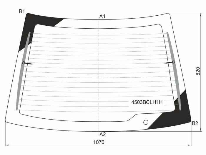 Стекло заднее ВАЗ 2112 1999-2009 без оттенка, обогрев БОРСТЕК 4503BCLH1H - изображение