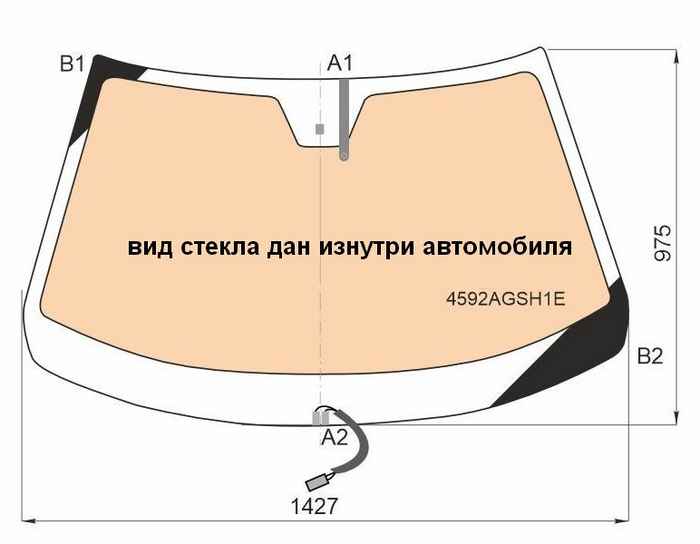Стекло лобовое LADA Vesta 15 / Aura 24- полный обогрев БОРСТЕК 4592AGSH1E - изображение