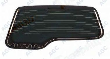 Стекло заднее ВАЗ 2123 Нива Шевроле обогрев ЗАВОД AGC оригинал в комплекте с клеммами БОРСТЕК 4037264 - изображение