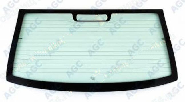 Стекло заднее ВАЗ 1118 эл./обогрев атермальное ЗАВОД AGC оригинал <b>БОРСТЕК 4037301</b> - изображение