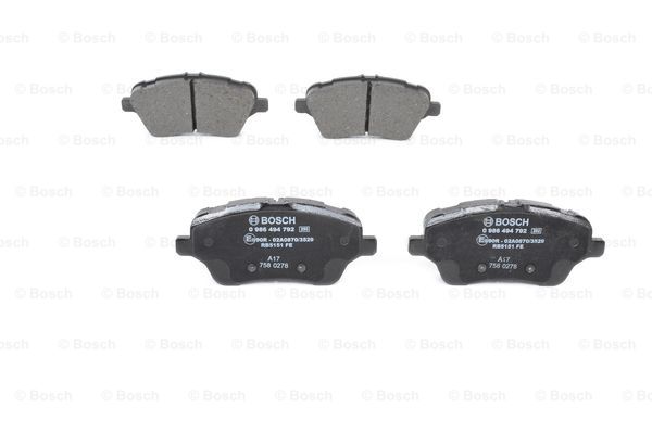 Колодки тормозные дисковые передние <b>BOSCH 0986494792</b> - изображение 2