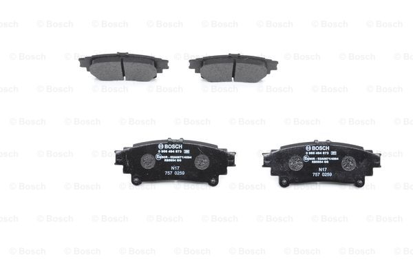 Колодки тормозные дисковые задние <b>BOSCH 0986494873</b> - изображение