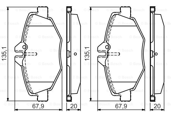 Колодки тормозные передние к-кт <b>BOSCH 0986495433</b> - изображение