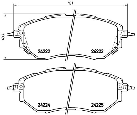 Колодки тормозные дисковые Xtra <b>BREMBO P78017X</b> - изображение