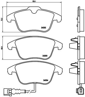 Колодки тормознае дисковые <b>BREMBO P85112X</b> - изображение