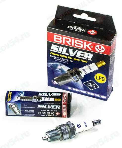 Свеча ВАЗ 2108-2110 (8 клап.) инж. серия Silver (газ) <b>BRISK LR15YS-0.9-N</b> - изображение