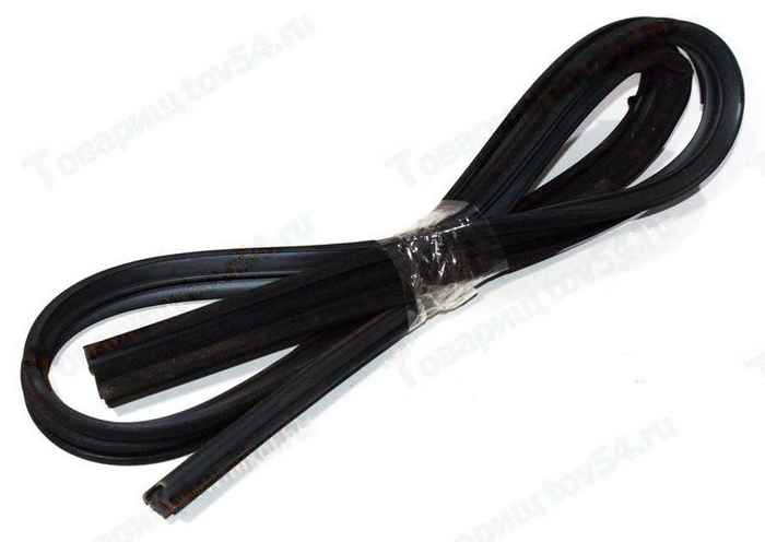 Уплотнитель опускного стекла ВАЗ 21213 передней двери верхний (бархотка) <b>БРТ 21213-6103298Р</b> - изображение