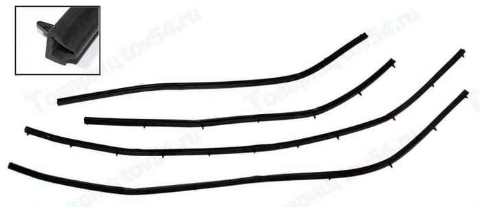 Уплотнитель порога ВАЗ 1118 Калина, 2190 Грната с клипсами <b>БРТ 242Р</b> - изображение