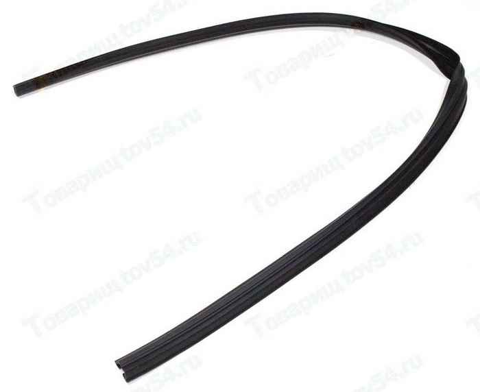 Уплотнитель опускного стекла У*З-452, 3741 передней двери нижний (бархотка) <b>БРТ 3741-6103480Р</b> - изображение