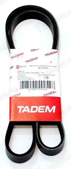 Ремень 6РК1370 Газ ЗМЗ-406 с ГУР <b>БРТ 6К1370РУ</b> - изображение