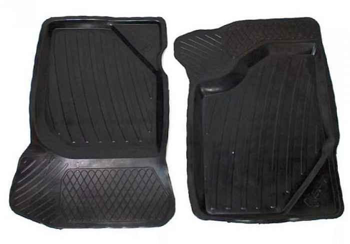 Ковры салона ВАЗ 1118 Калина, 2190 Гранта передние (комплект 2шт) резиновые <b>БРТ КОМПЛ.КРК-01-02Р</b> - изображение