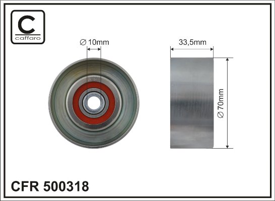 Ролик прив. ренмя метал. TO Camry 3.5 08-, LC Prad <b>CAFFARO 500318</b> - изображение