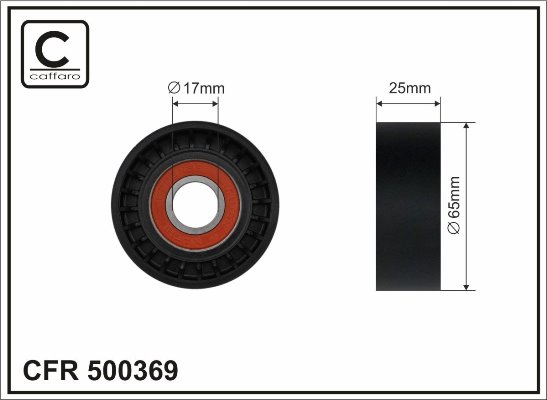 Ролик пклин. ремня PSA Nemo, FI Doblo, Punto - <b>CAFFARO 500369</b> - изображение