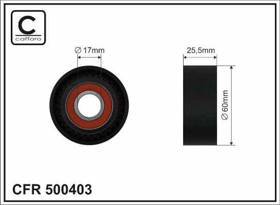 Ролик п/клин. ремня FO Mondeo IV 2.0EcoBoost 10- <b>CAFFARO 500403</b> - изображение