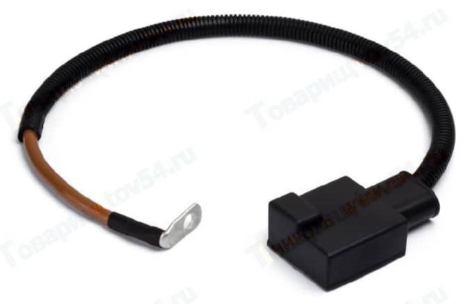 Провод АКБ '-' ВАЗ 11184 (L=640мм) литая клемма <b>CARGEN 11184-3724070-90</b> - изображение