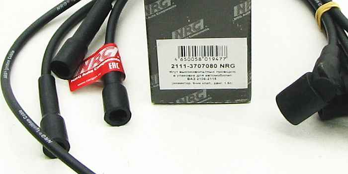 Провода высоковольтные ВАЗ 2108-2115, 1118, 2190, 2170 инж.1,5 8кл. NRG (Cargen) 2111-3707080NR - изображение 4