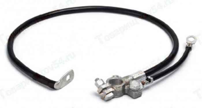 Провод АКБ '-' ВАЗ 2190 Гранта (L=645мм) литая клемма <b>CARGEN 2190-3724080-90</b> - изображение