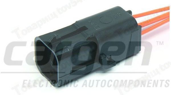 Колодка жгута бензонасоса, датчика кислорода ВАЗ 4 конт. штыревая с проводами <b>CARGEN АХ-306</b> - изображение