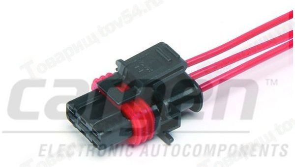 Колодка модуля зажигания ВАЗ 3 провода нового образца к катушке и датччику абсол.давления <b>CARGEN АХ-319</b> - изображение