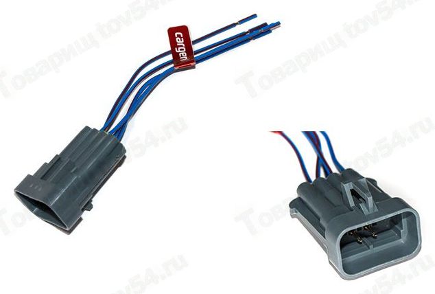 Колодка жгута форсунок ВАЗ штыревая 5 конт. с проводами <b>CARGEN АХ-438</b> - изображение