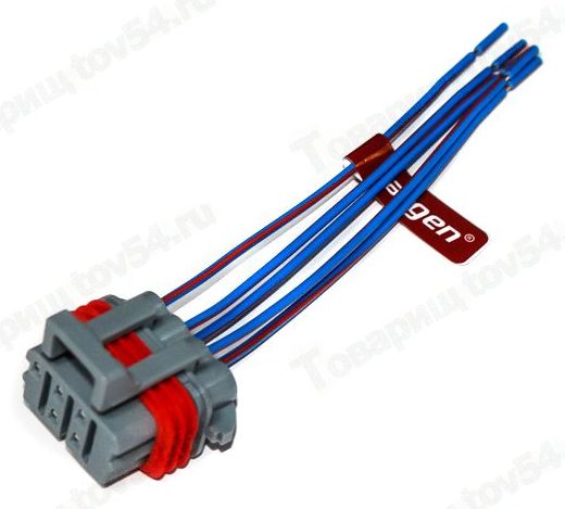 Колодка жгута форсунок ВАЗ гнездовая 5 конт. с проводами <b>CARGEN АХ-439</b> - изображение