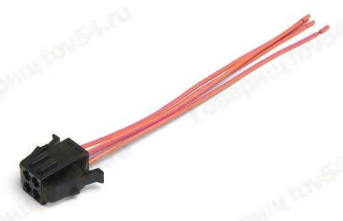 Колодка моторедуктора стеклоочистителя ВАЗ 1117-1119 Калина, ВАЗ 2111-12, 2123 Нива Шевроле, 2170 приора гнездовая с проводами <b>CARGEN АХ-472</b> - изображение