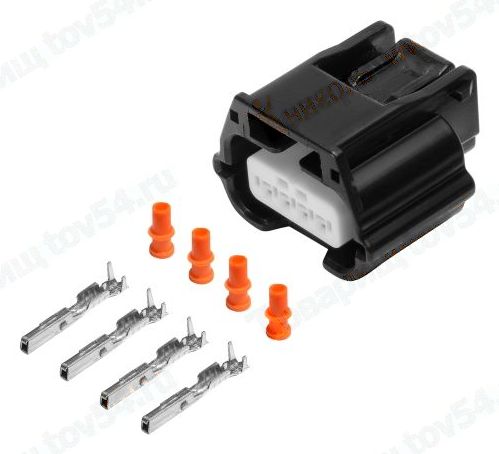 Разъем замка багажника, датчика концентрации кислорода, камере заднего вида Lada Vesta, Granta, Largus 4-конт. <b>CARGEN AX6764S</b> - изображение