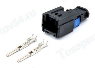 Разъем 2-контактный к датчику непристегнутого ремня Lada Granta, Kalina 2, Priora <b>CARGEN AX8382S</b> - изображение