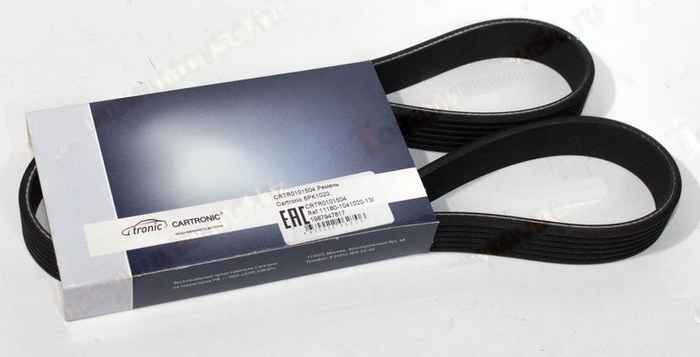 Ремень 6PK1020 ВАЗ 1118 Калина с кондиционером <b>CARTRONIC CRTR0101504</b> - изображение