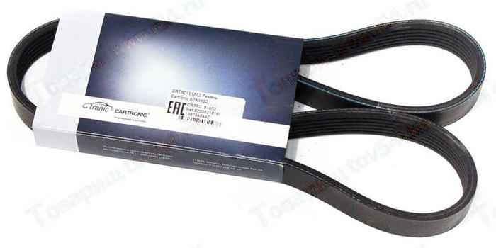 Ремень 6PK1130 LADA Largus, Renault Logan 16V с ГУР 82008ВАЗ 21816 <b>CARTRONIC CRTR0101552</b> - изображение