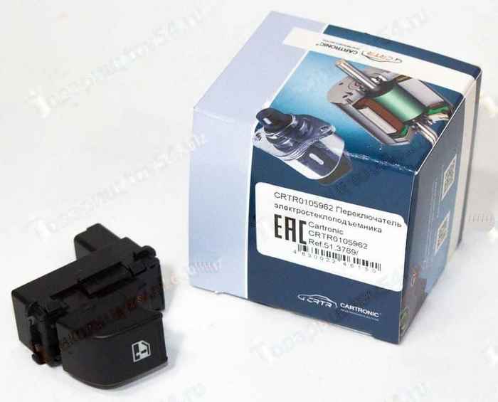 Выключатель стеклоподъемника ВАЗ 2170 Приора (51.3769) <b>CARTRONIC CRTR0105962</b> - изображение Выключатель стеклоподъемника ВАЗ 2170 Приора (51.3769) <b>CARTRONIC CRTR0105962</b> - изображение