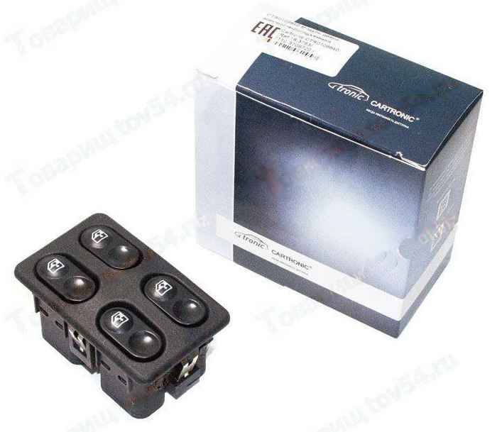 Выключатель стеклоподъемника ВАЗ 2110 4-х клавишный (18. 3763) <b>Cartronic CTR0109840</b> - изображение
