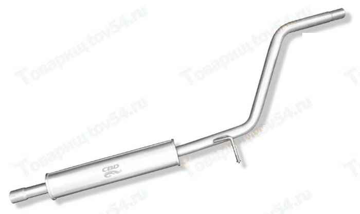 Резонатор Lada Largus, Renault Duster 4x2, Logan I, Sandero, Stepway I нерж. <b>CBD CBD120.007</b> - изображение
