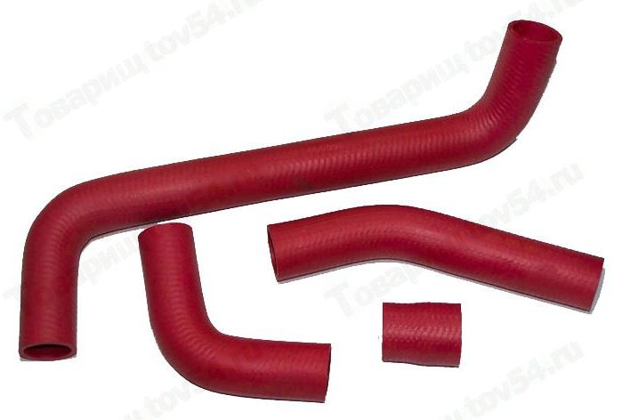 Патрубок радиатора ВАЗ 2107 (4шт) красный <b>CS-20 10140</b> - изображение