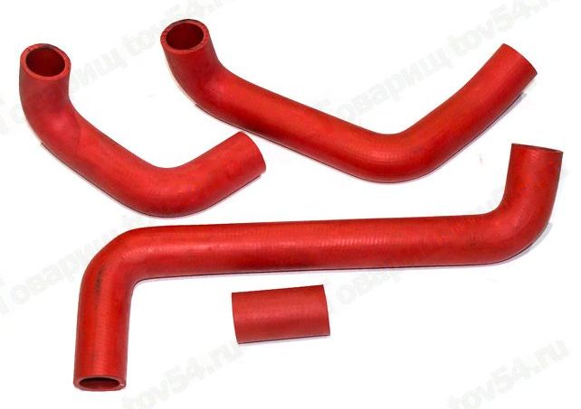 Патрубок радиатора ВАЗ 2121 (4шт) красный <b>CS-20 10147</b> - изображение